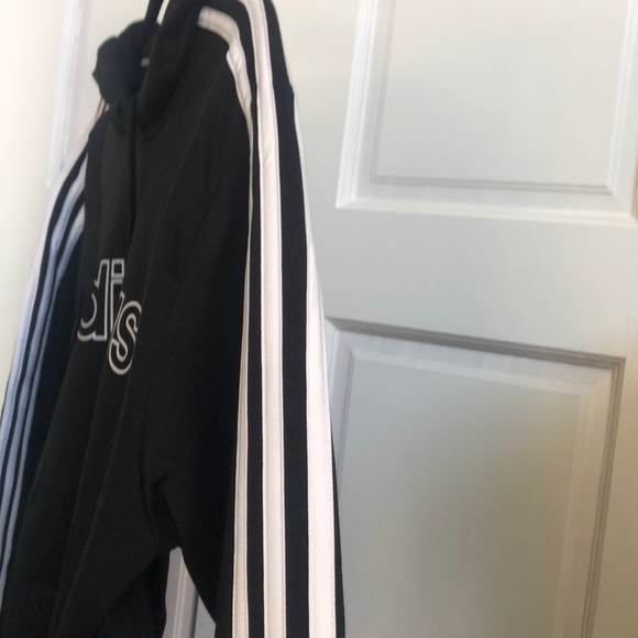 Adidas Fleece Pullover Sweatshirt Hoodie - Picture 5 of 8